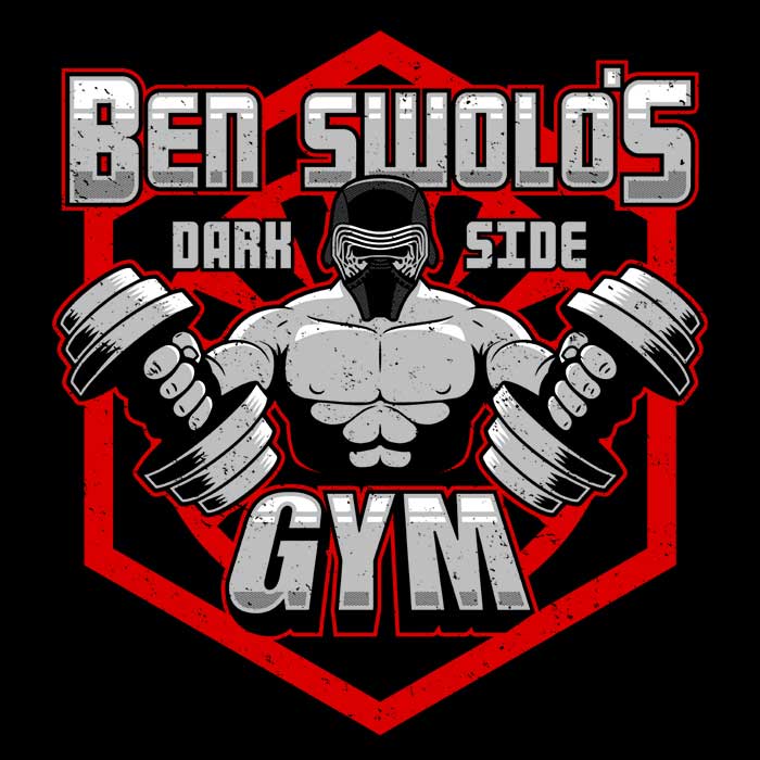 Men's Ben Swolo's Gym Branded Ringer Style T - Shirt