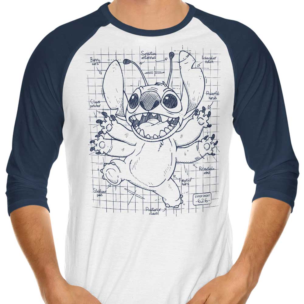 Le Duc's Experimental Plans 3/4 Sleeve Raglan Stylish T-Shirt