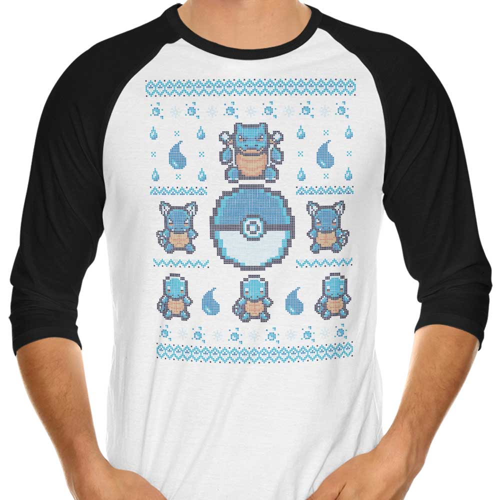 3/4 Sleeve Raglan Typhoonic Art Water Trainer Sweater T-Shirt