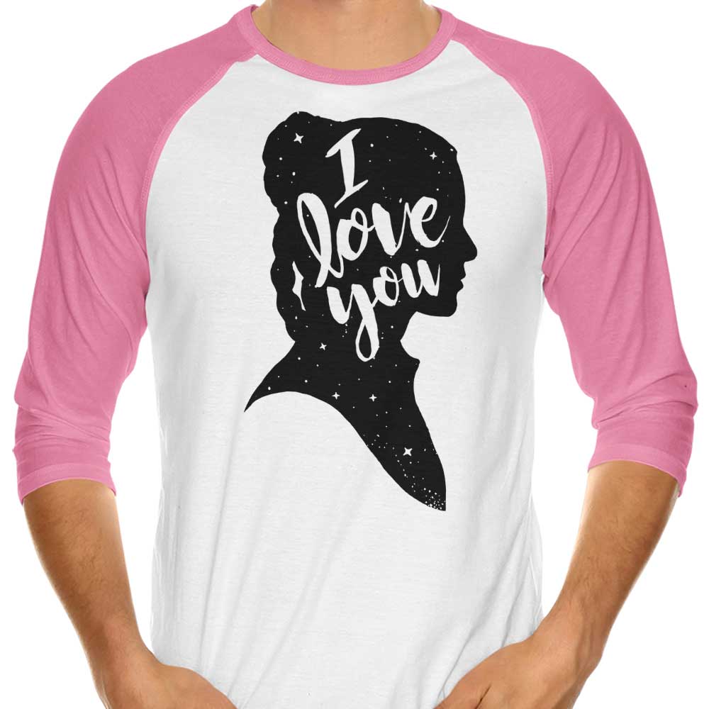 Adorable 3/4 Sleeve Raglan T-Shirt with 'I Love You' Print