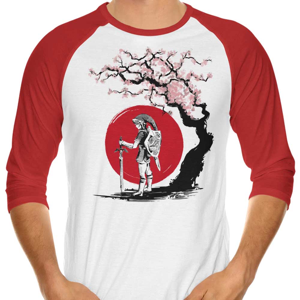 Hero Under the Sun - Three - Quarter Sleeve Raglan Style T - Shirt for Daily Wear