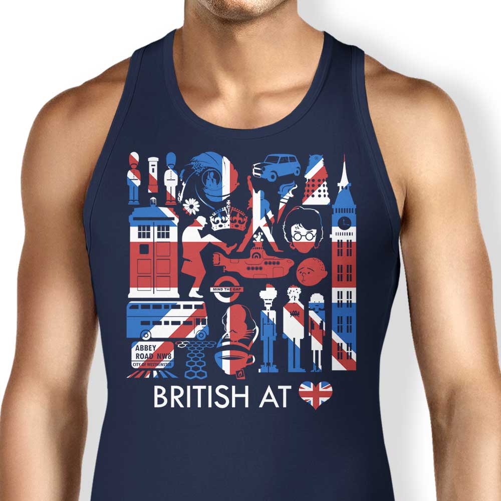Tom Trager's British at Heart Men's and Women's Unisex Tank Tops