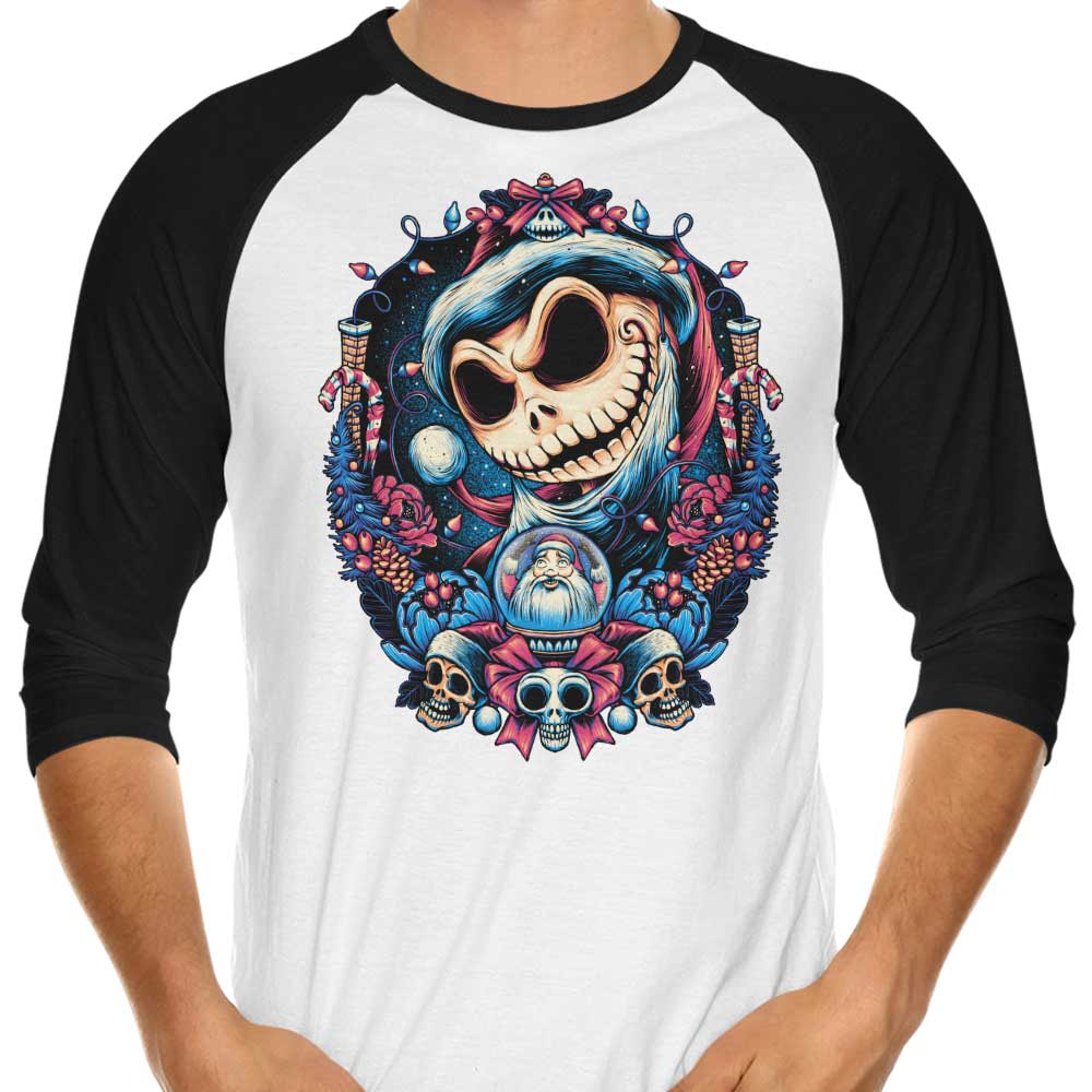 Festive Christmas King 3/4 Sleeve Raglan Style T-Shirt