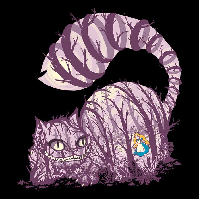Men's Inside Wonderland Ringer Style Cotton T-Shirt