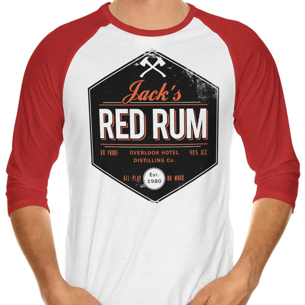 Jack's Red Rum Three - Quarter Sleeve Raglan Style T - Shirt