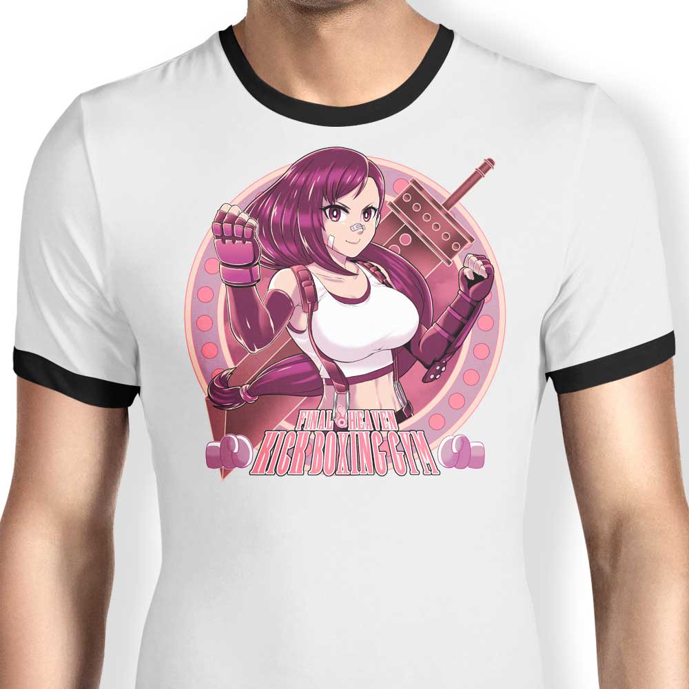 Ultimate Paradise Kickboxing Men's Ringer Style T-Shirt for Combat Enthusiasts