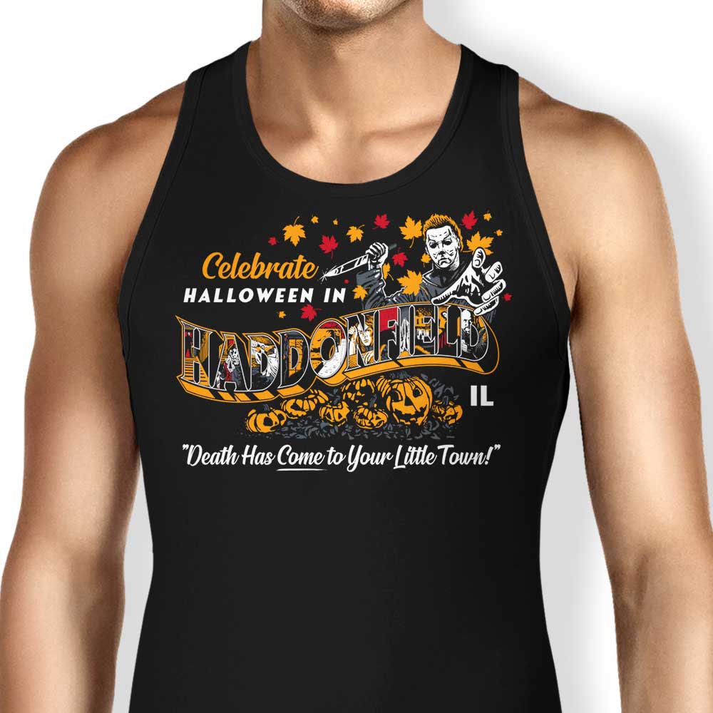 Stylish 'Visit Haddonfield' Tank Top by GoodIdeaRyan