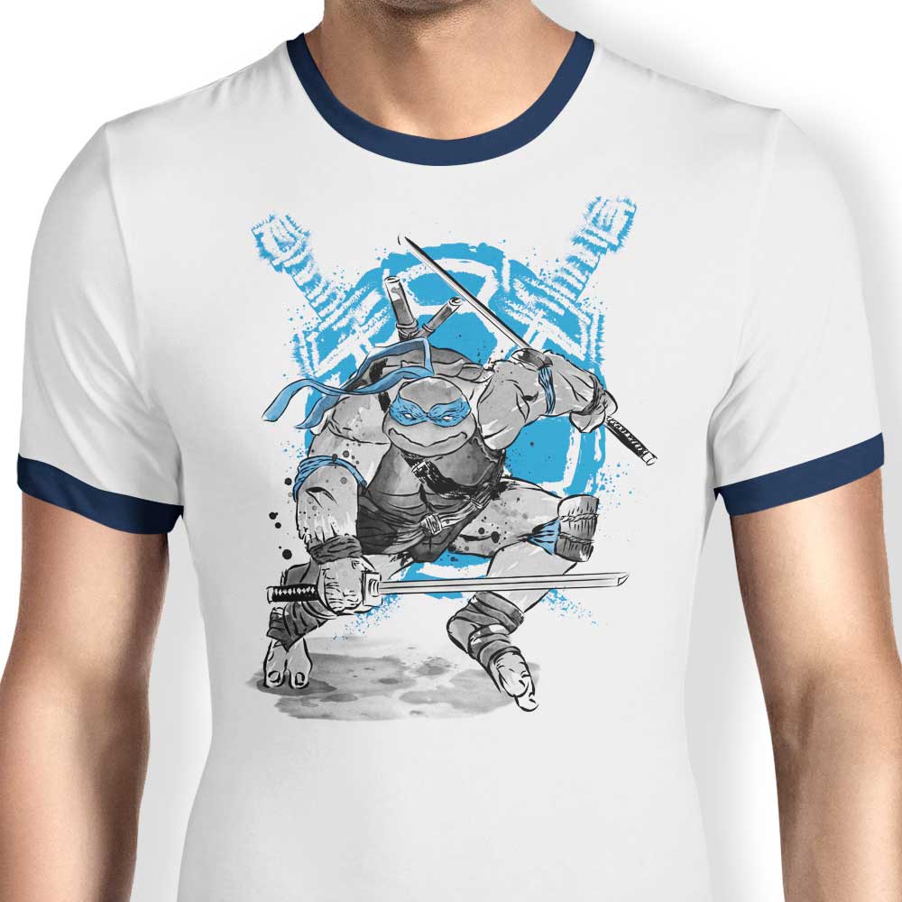 Dr. Monekers Katanas Sumi-e Men's Stylish Ringer T-Shirt
