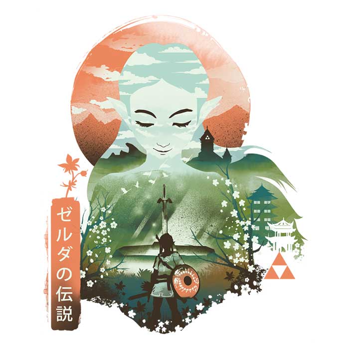 Ukiyo-e Inspired 3/4 Sleeve Raglan Wisdom T-Shirt
