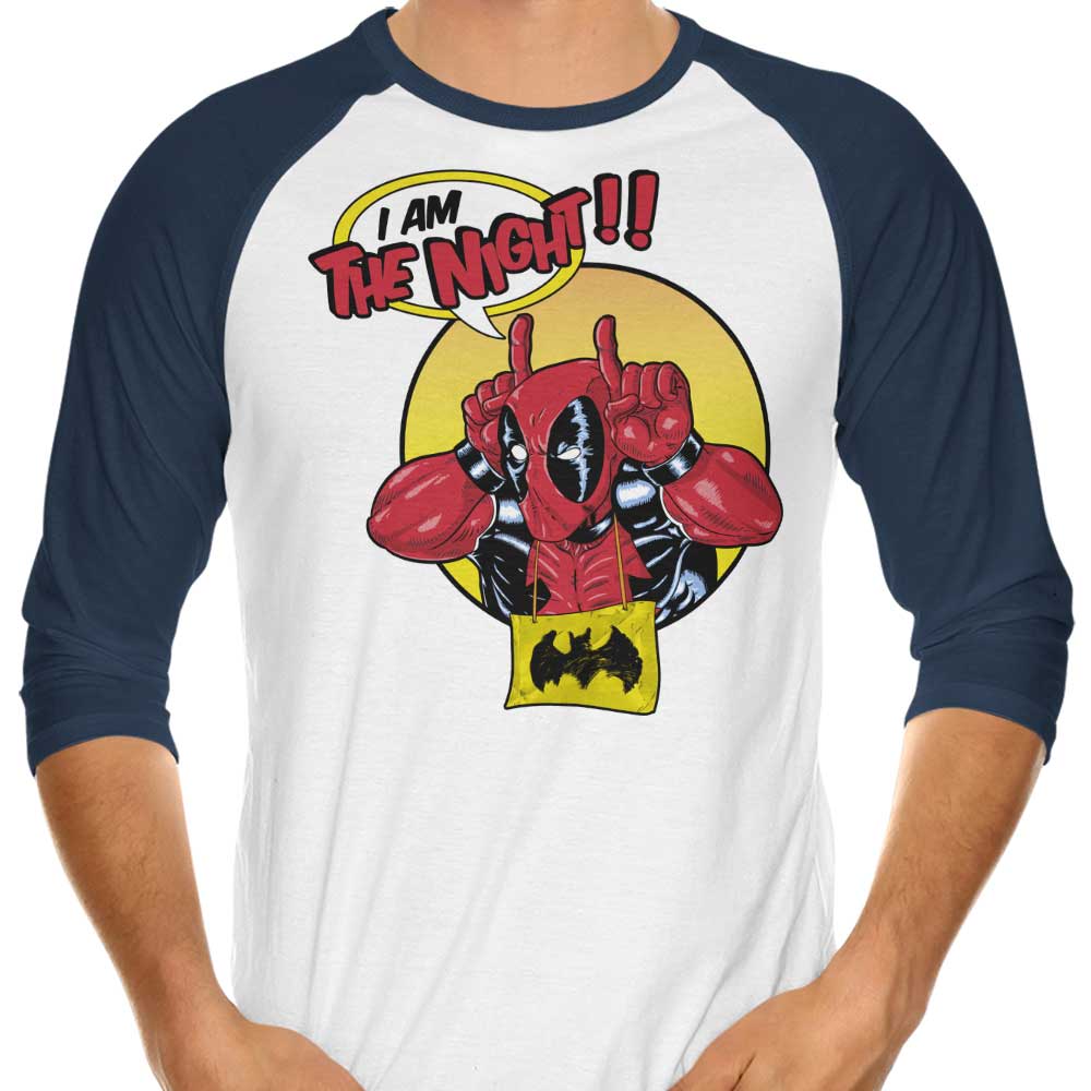 Skullpy's 'I'm the Night' Three - Quarter Sleeve Raglan Style T - Shirt for Fashion Enthusiasts