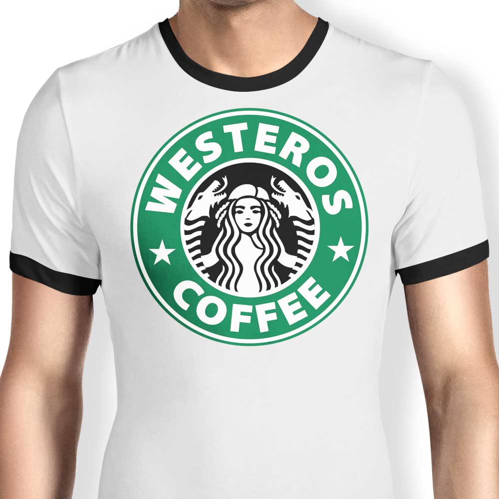 Westeros Coffee Men's Classic Ringer Style Cotton T-Shirt