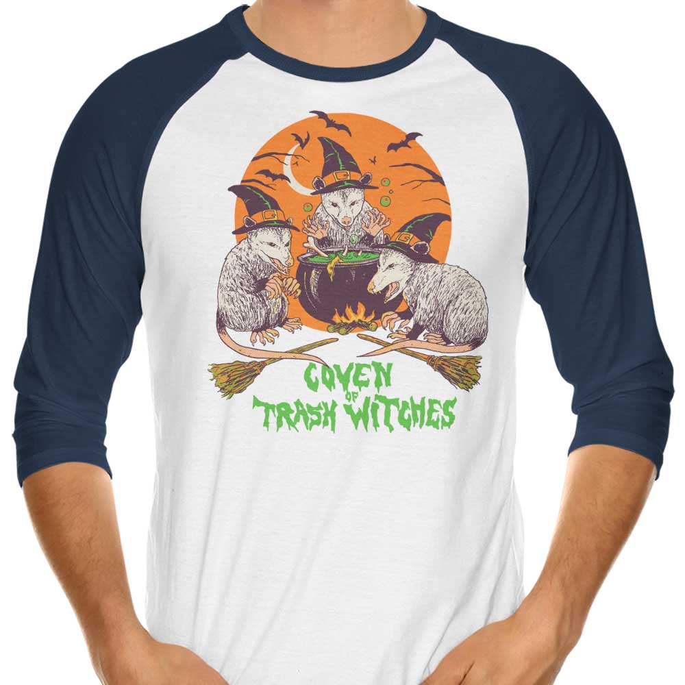 Coven of Trash Witches 3/4 Sleeve Raglan Style T-Shirt for Fashion Lovers