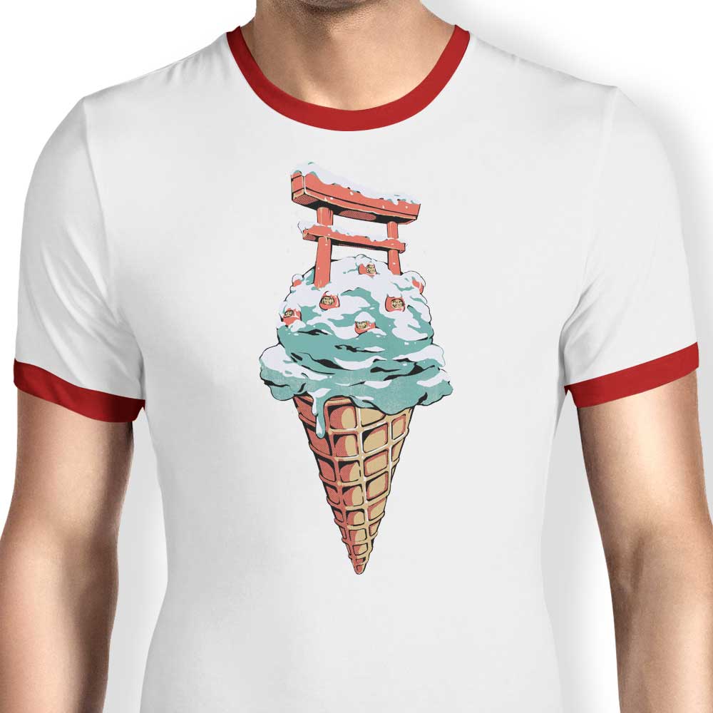 Ilustrata's Japanese Ice Cream Inspired Men's Ringer Style T-Shirt