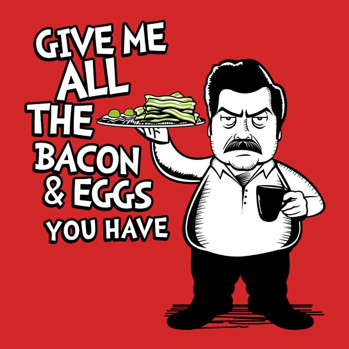 Tom Trager's Bacon and Eggs Men's Classic Ringer T - Shirt