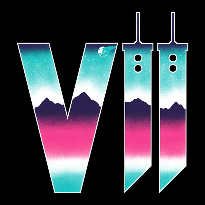 14Eight Men's Neon Fantasy VII Stylish Ringer T-Shirt in S - 4XL Sizes