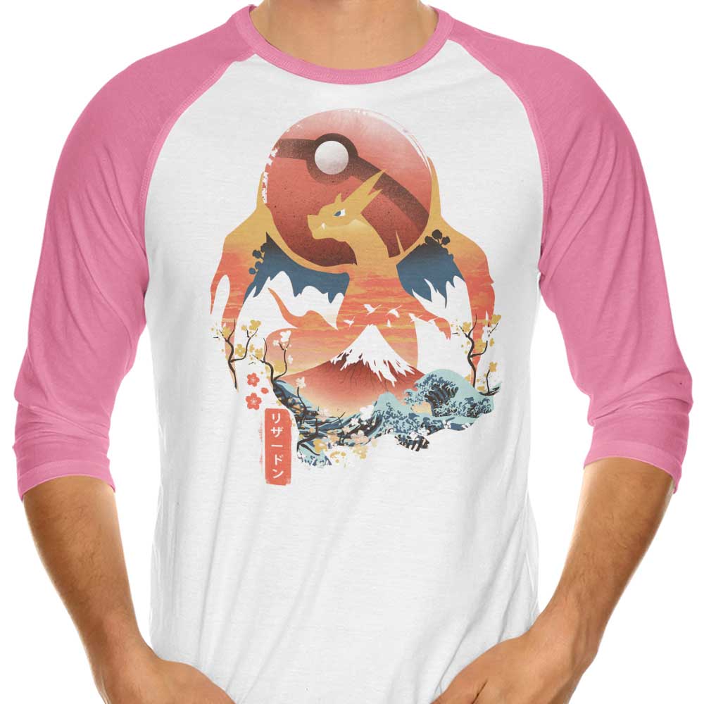 Dandingeroz Ukiyo Fire 3/4 Sleeve Stylish Raglan T - Shirt