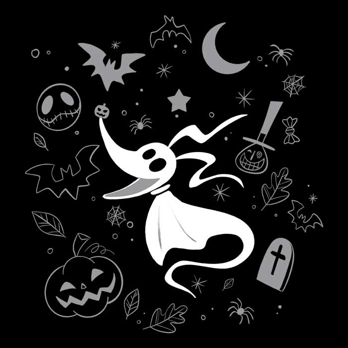 Spooky Dog Doodle Print Unisex and Women's Tank Top