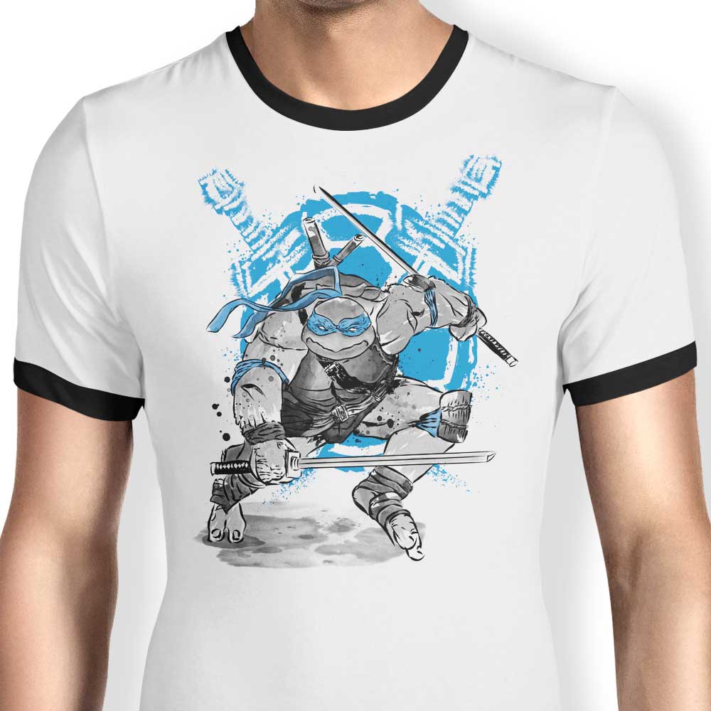 Dr. Monekers Katanas Sumi-e Men's Stylish Ringer T-Shirt