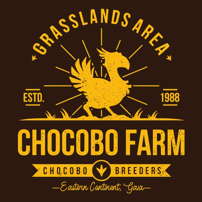 Alundrart Design's Chocobo Farm 3/4 Sleeve Raglan Stylish T-Shirt