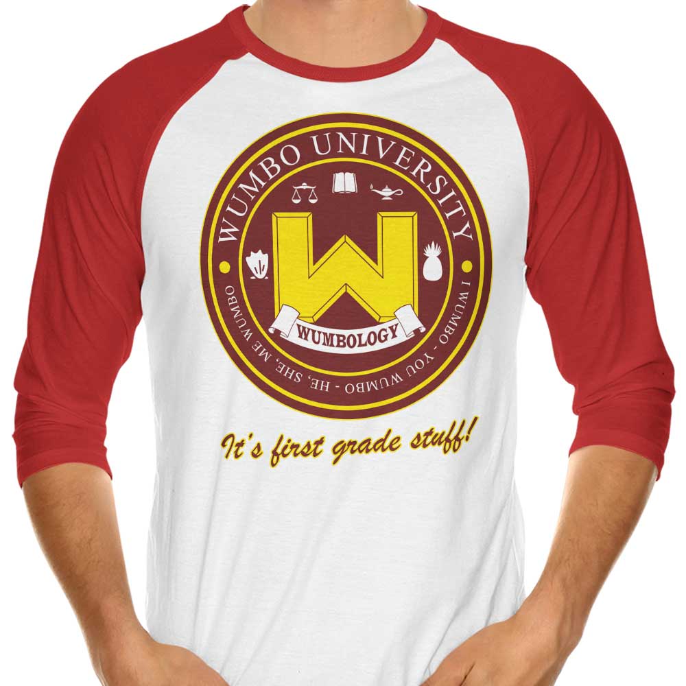 Stylish 3/4 Sleeve Raglan T-Shirt from Wumbo University