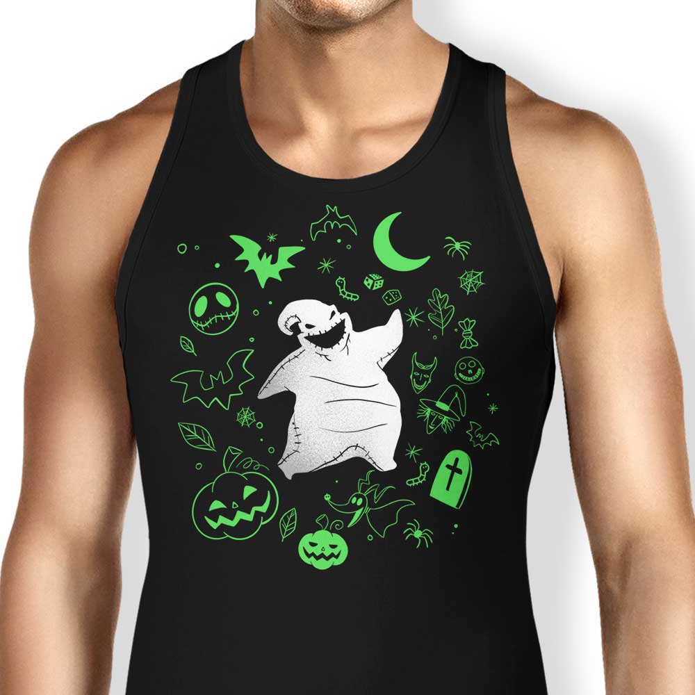Alemaglia's Boogie Man Doodle Print Men's and Women's Comfortable Tank Tops