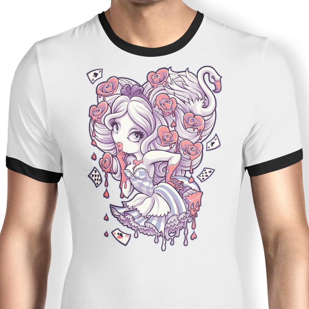 Jehsee's 'Painting the Roses Red' Stylish Men's Ringer T - Shirt