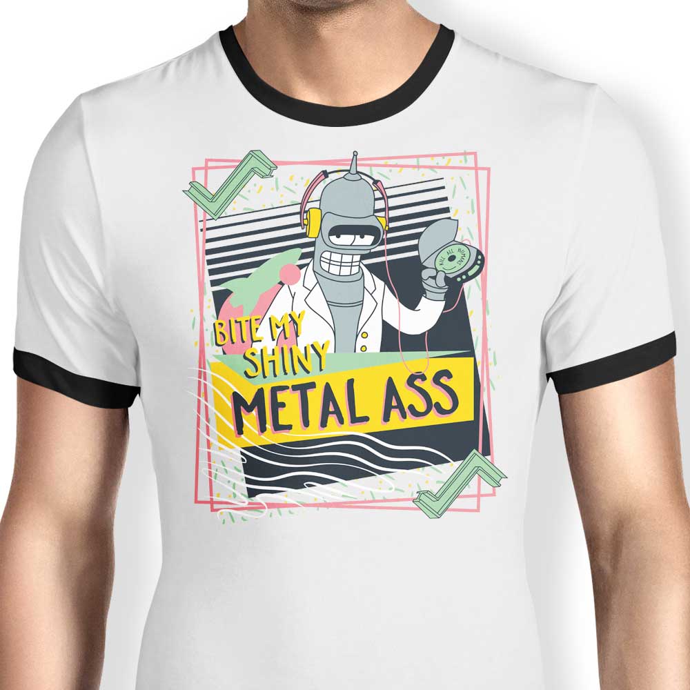Mitch Ludwig's Bite Mine Men's Ringer Style Cotton T - Shirt