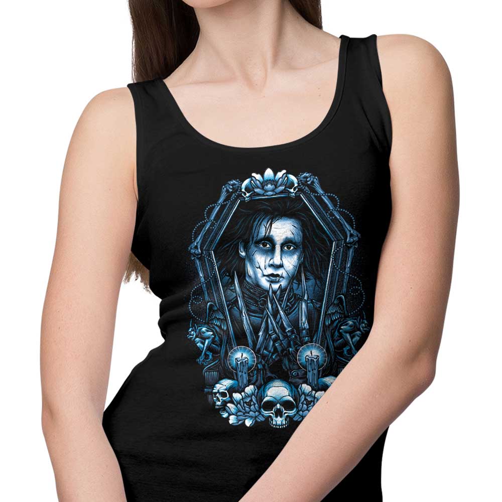Glitchygorilla's Framed Scissors Comfortable Unisex and Women's Tank Tops