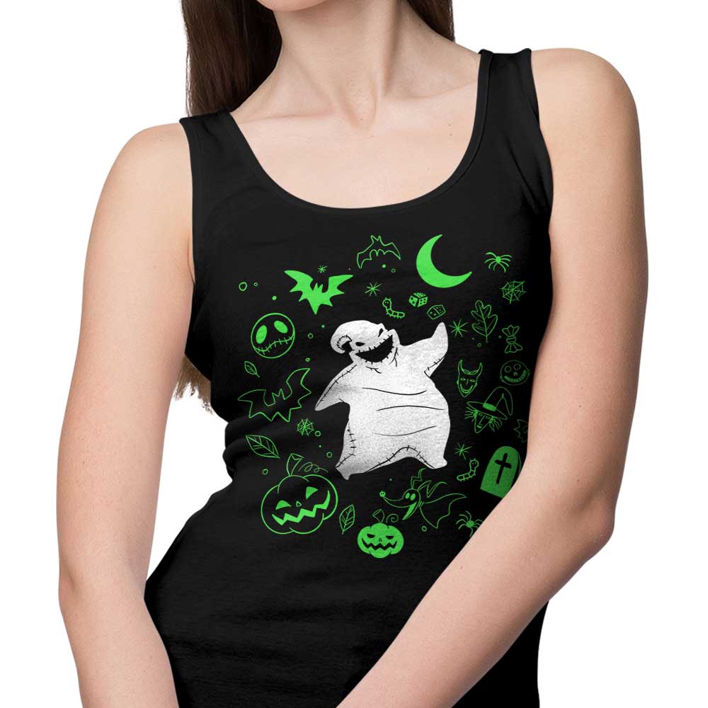 Alemaglia's Boogie Man Doodle Print Men's and Women's Comfortable Tank Tops