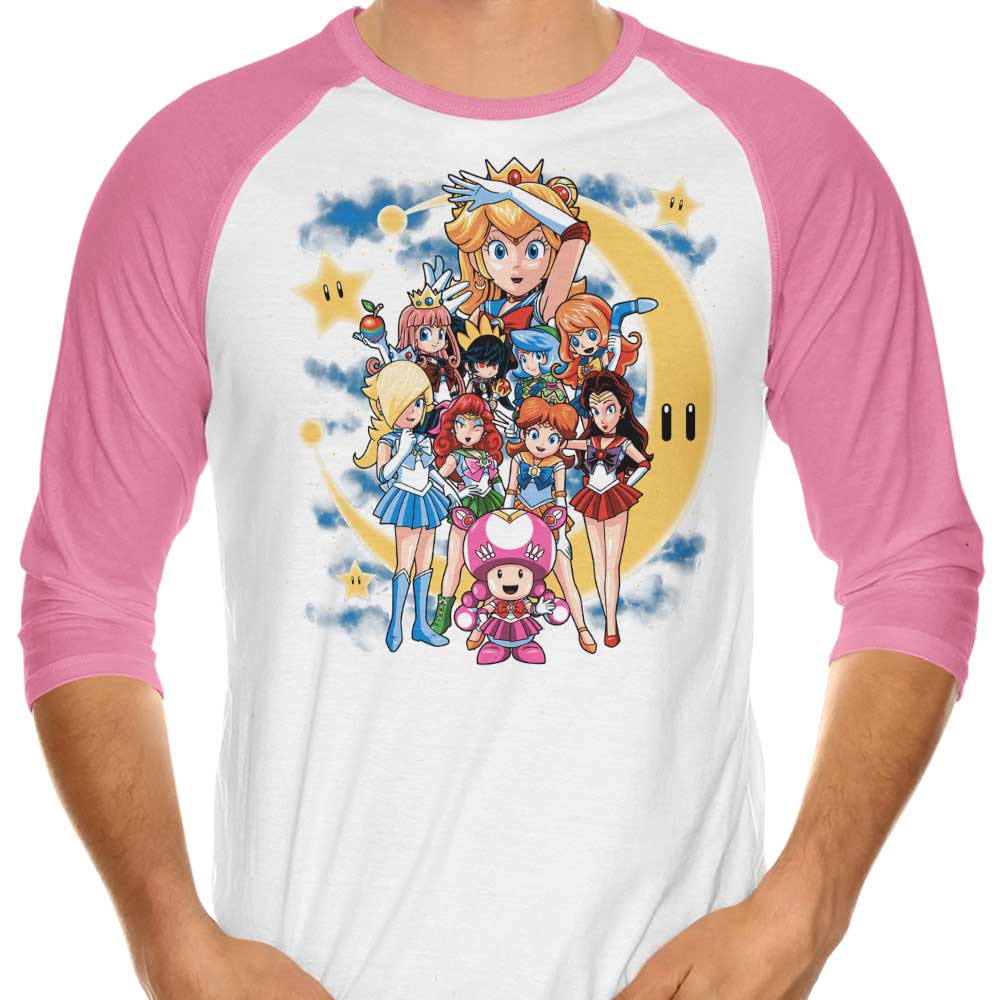 Prime Premne Design's 3/4 Sleeve Raglan T-Shirt with Sailor Mushroom Print