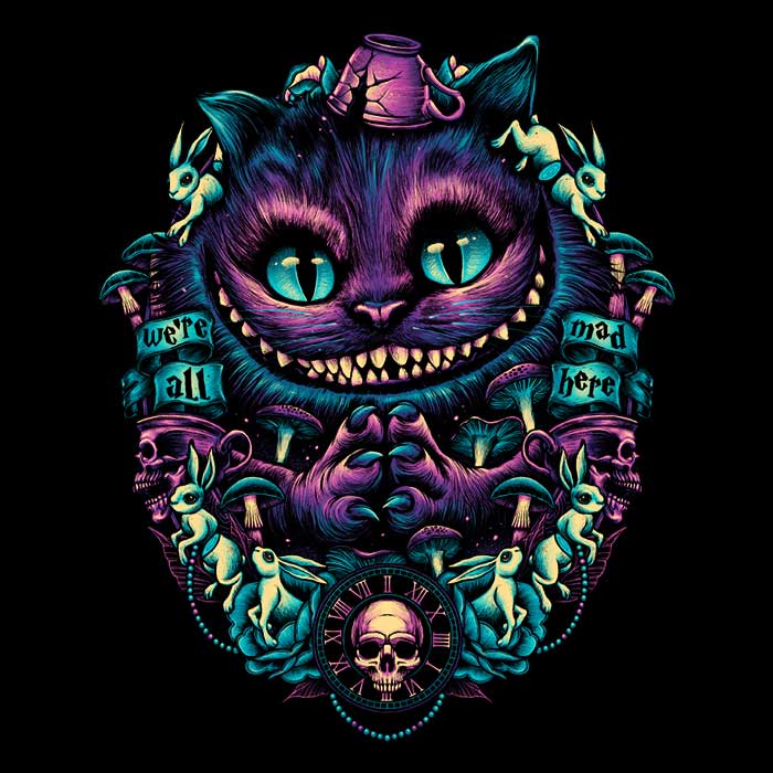 Glitchygorilla's Mischievous Cat 3/4 Sleeve Raglan T-Shirt