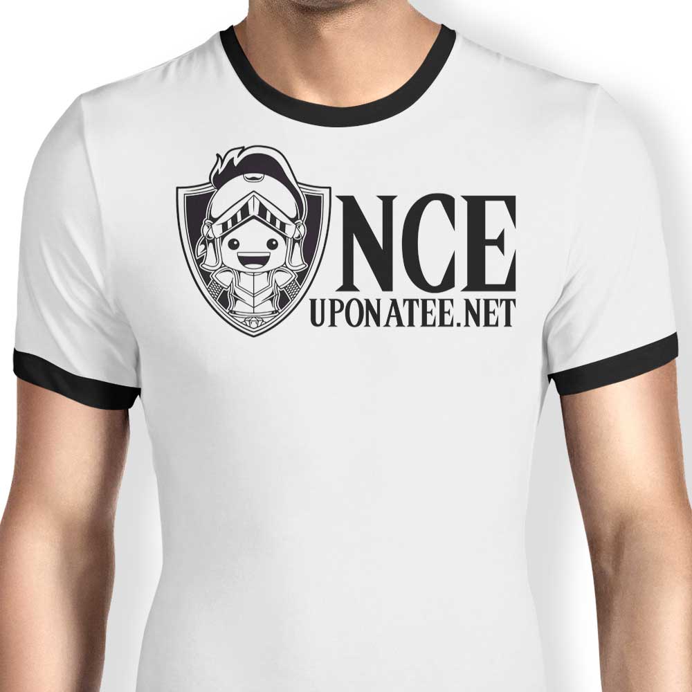 Once Upon a Tee Men's Ringer T-Shirt with OUAT Shield Logo