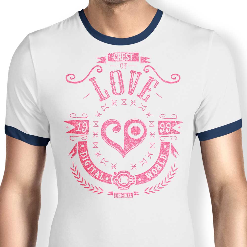 Stylish Digital Love Men's Ringer T-Shirt in S - 4XL Sizes