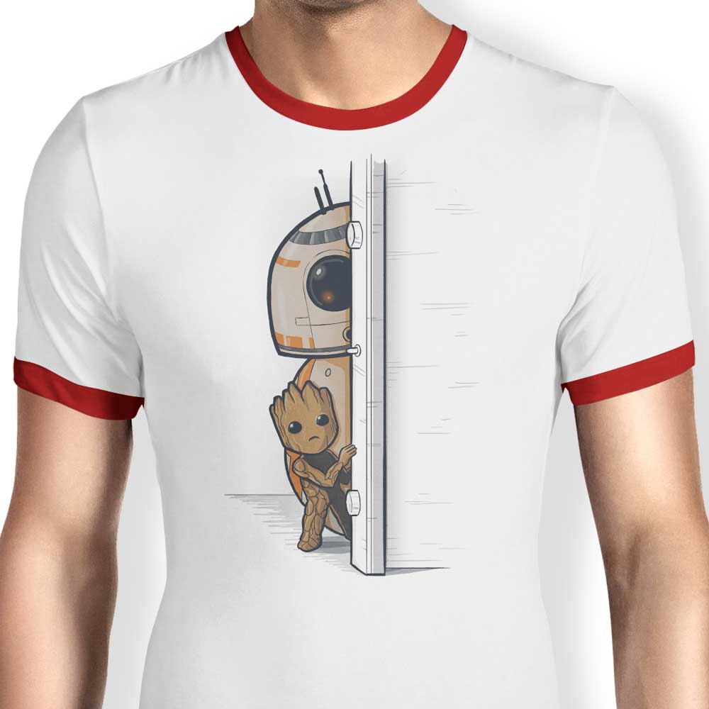 Sci - Fi Inspired 'In a Galaxy Far, Far Away' Men's Ringer Style Cotton T - Shirt