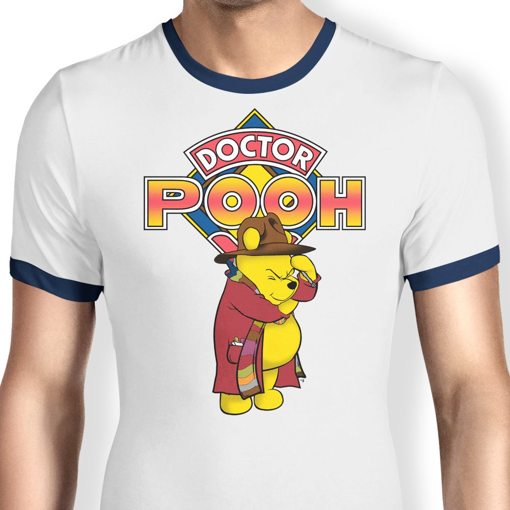 Doctor Pooh Men's Comfortable 100% Cotton Ringer T-Shirt