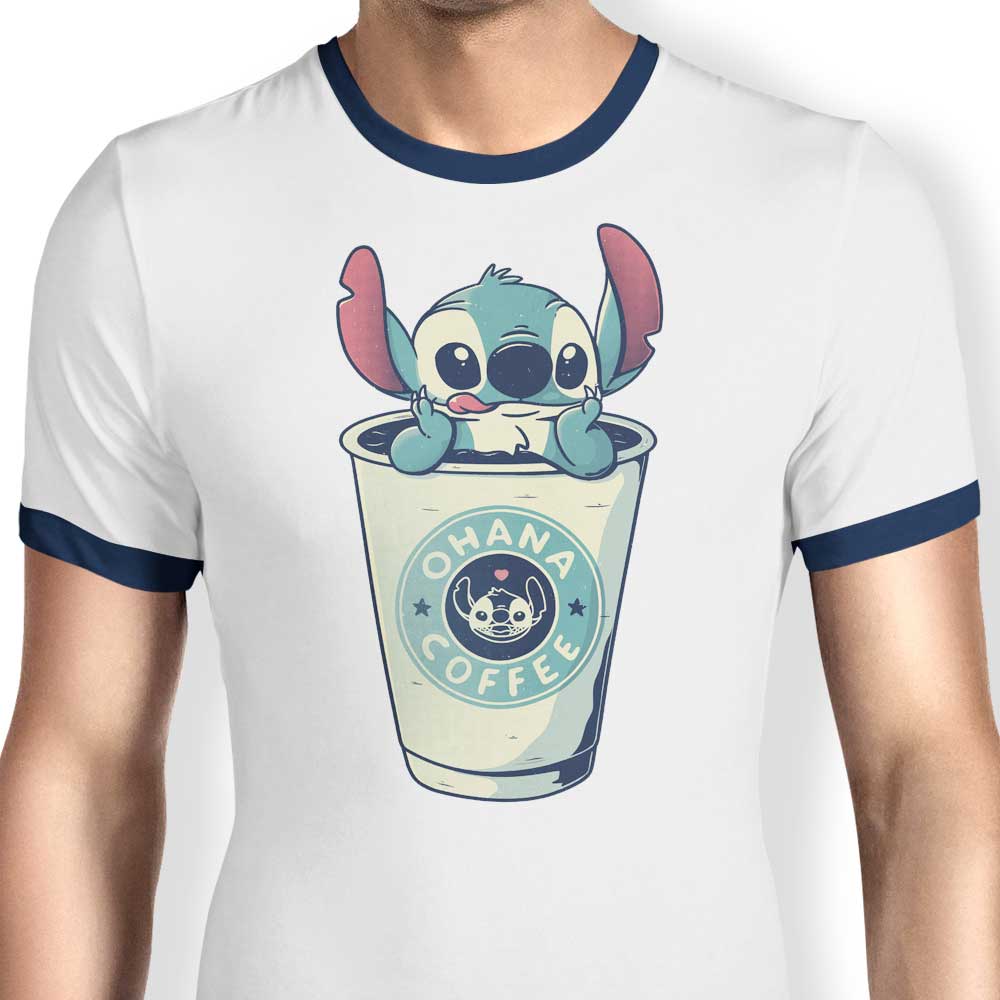Ohana Coffee Brand Men's Classic Ringer T-Shirt for All Sizes