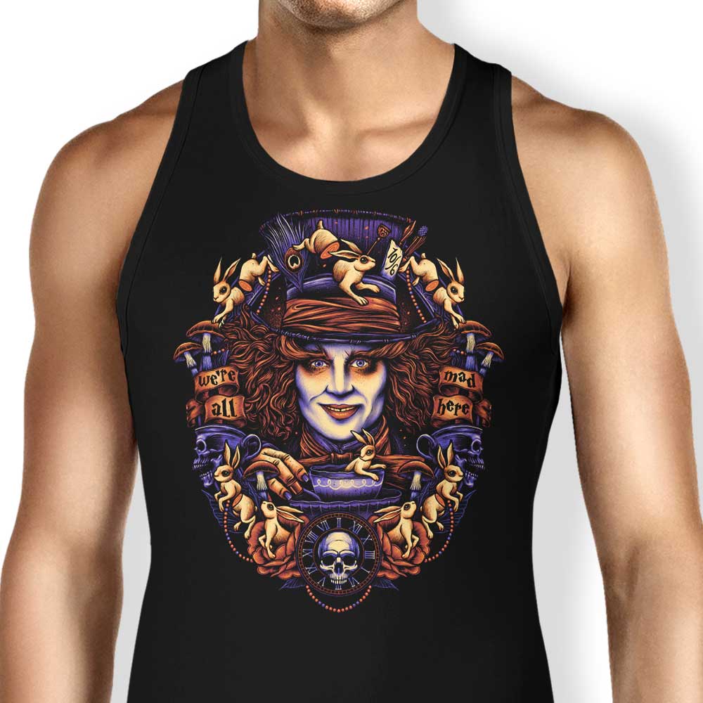 Glitchygorilla's Mad for Hats Men's and Women's Unisex Fashionable Tank Tops