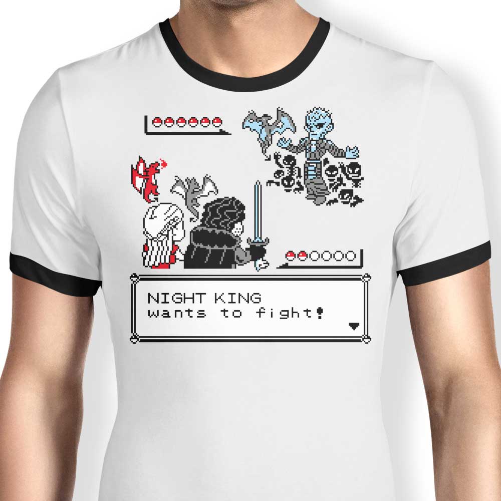 Throne Battle II Men's Ringer Style T-Shirt for Gaming Enthusiasts