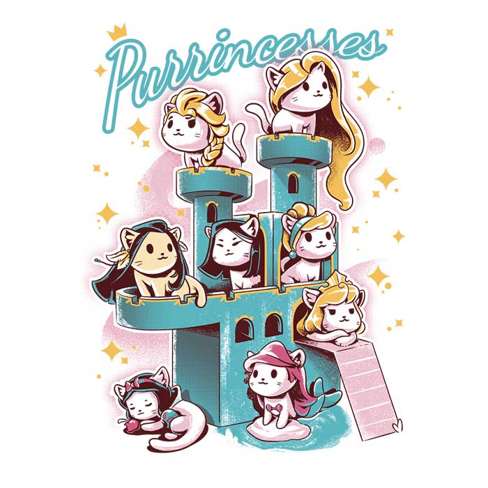 Charming Purrincesses 3/4 Sleeve Raglan Women's T-Shirt