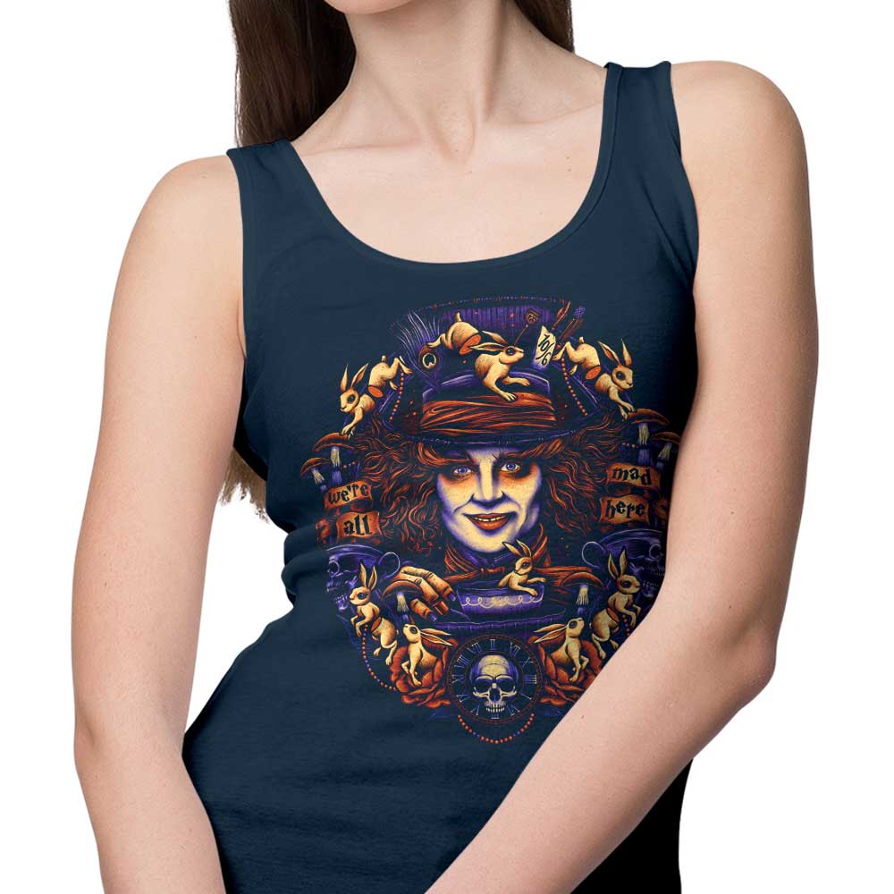 Glitchygorilla's Mad for Hats Men's and Women's Unisex Fashionable Tank Tops