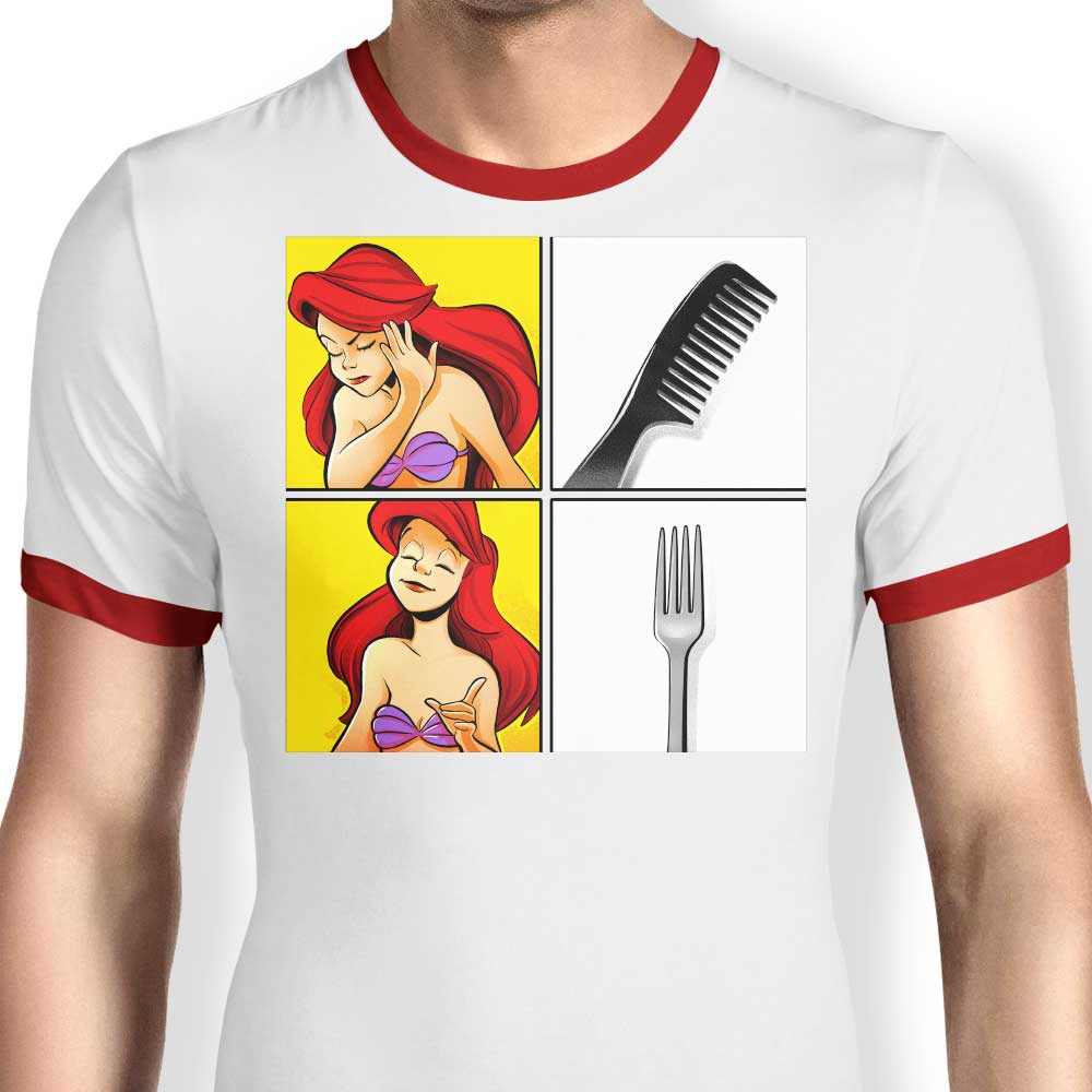 Alemaglia's Men's 100% Cotton Ringer T-Shirt - Mermaid Approved