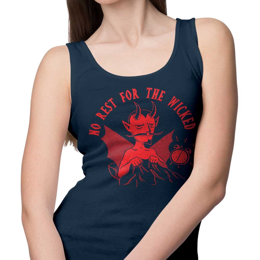 Comfortable 'No Rest for the Wicked' Unisex and Women's Tank Tops