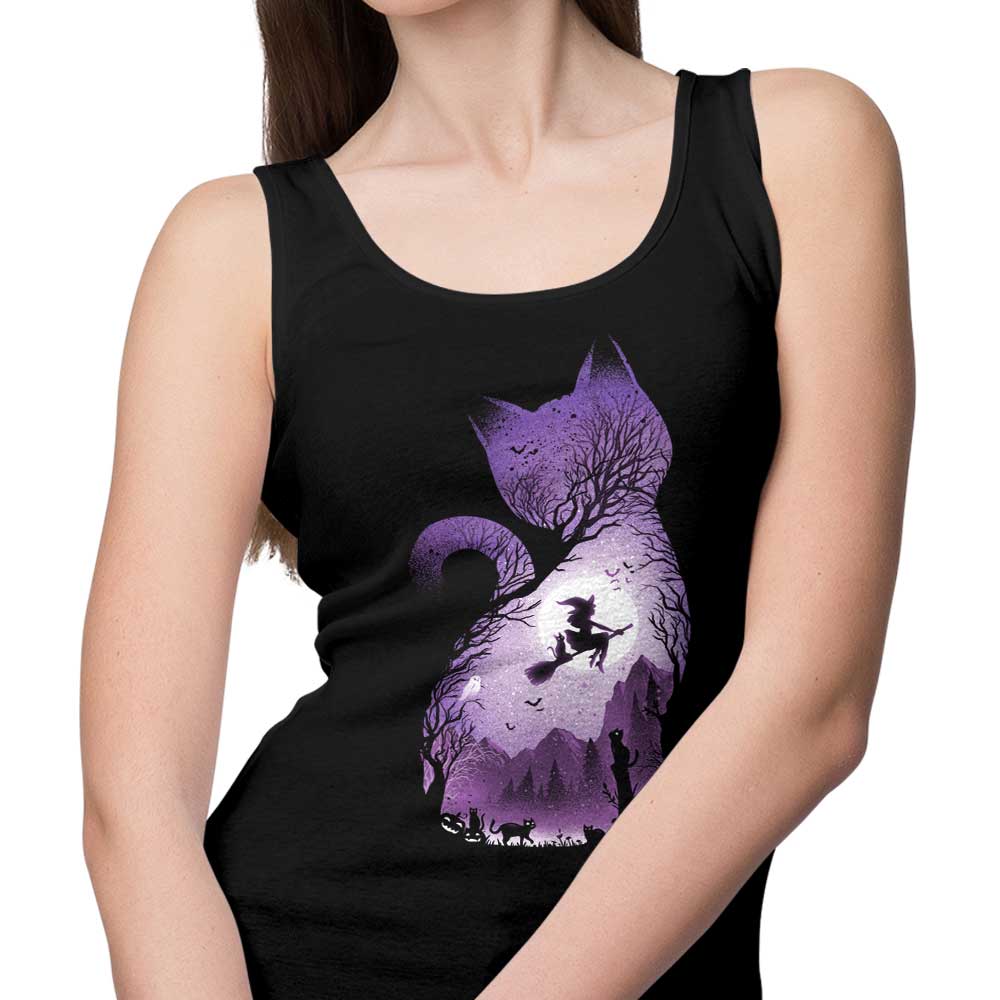 Alemaglia's Witch's Cat Comfortable Unisex and Women's Tank Tops