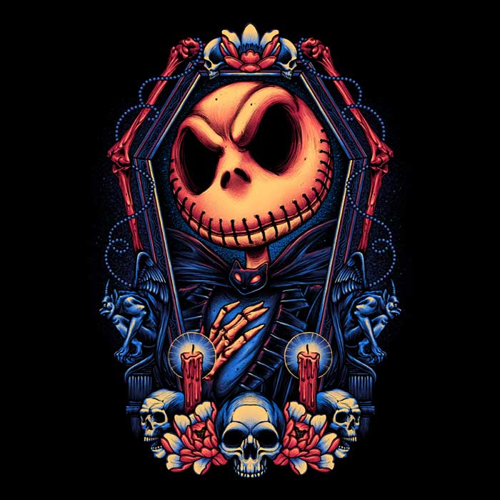 Framed Pumpkin King Design Men's and Women's Unisex Stylish Tank Top