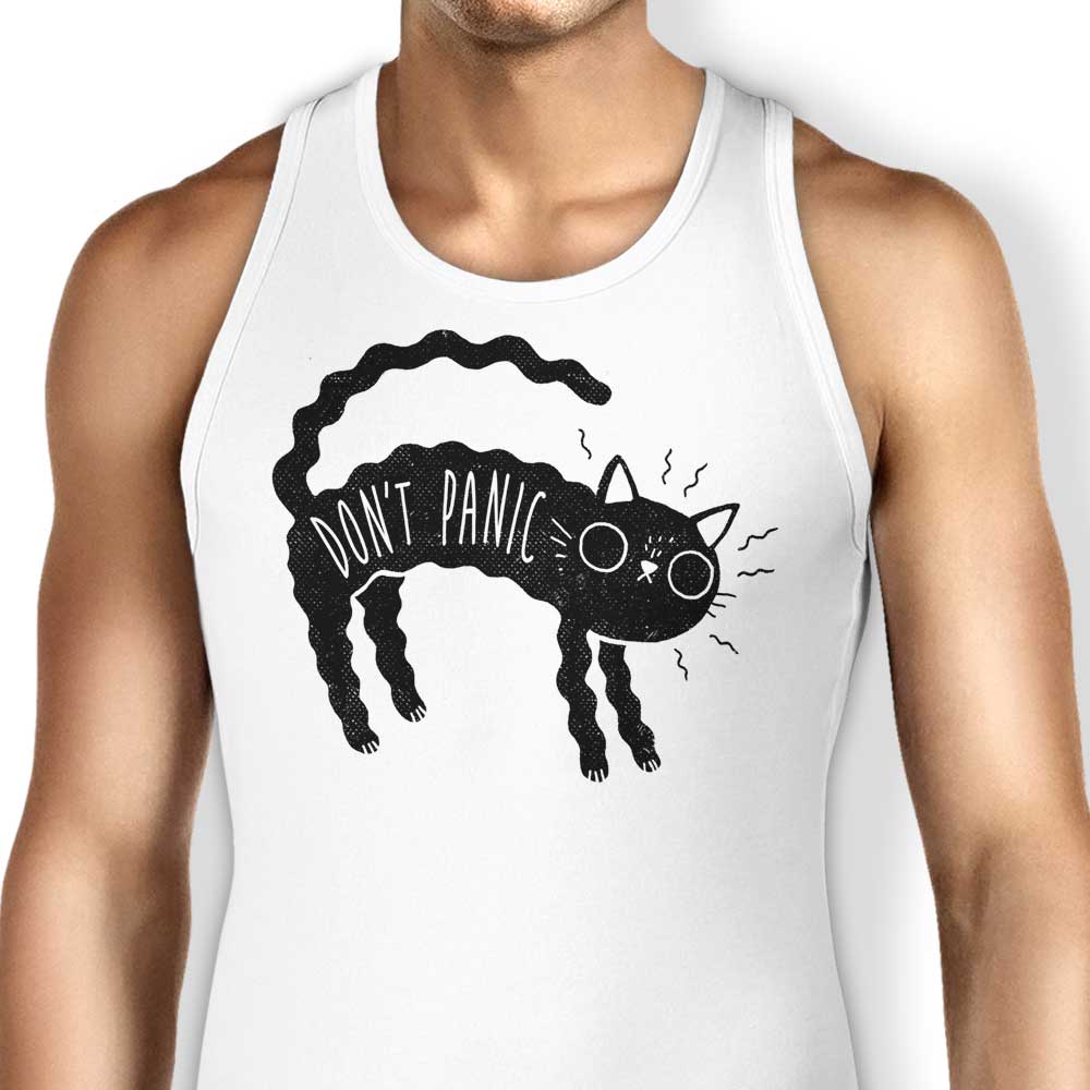 Comfortable 'Don't Panic' Men's and Women's Tank Tops