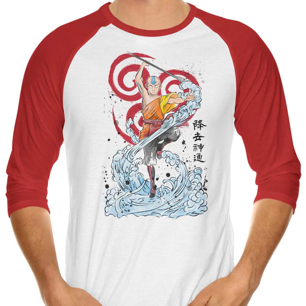 Air Nomads' Might - 3/4 Sleeve Raglan Style T-Shirt