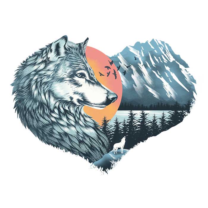 The Wild Heart Howls Men's 100% Cotton Ringer T-Shirt in S - 4XL