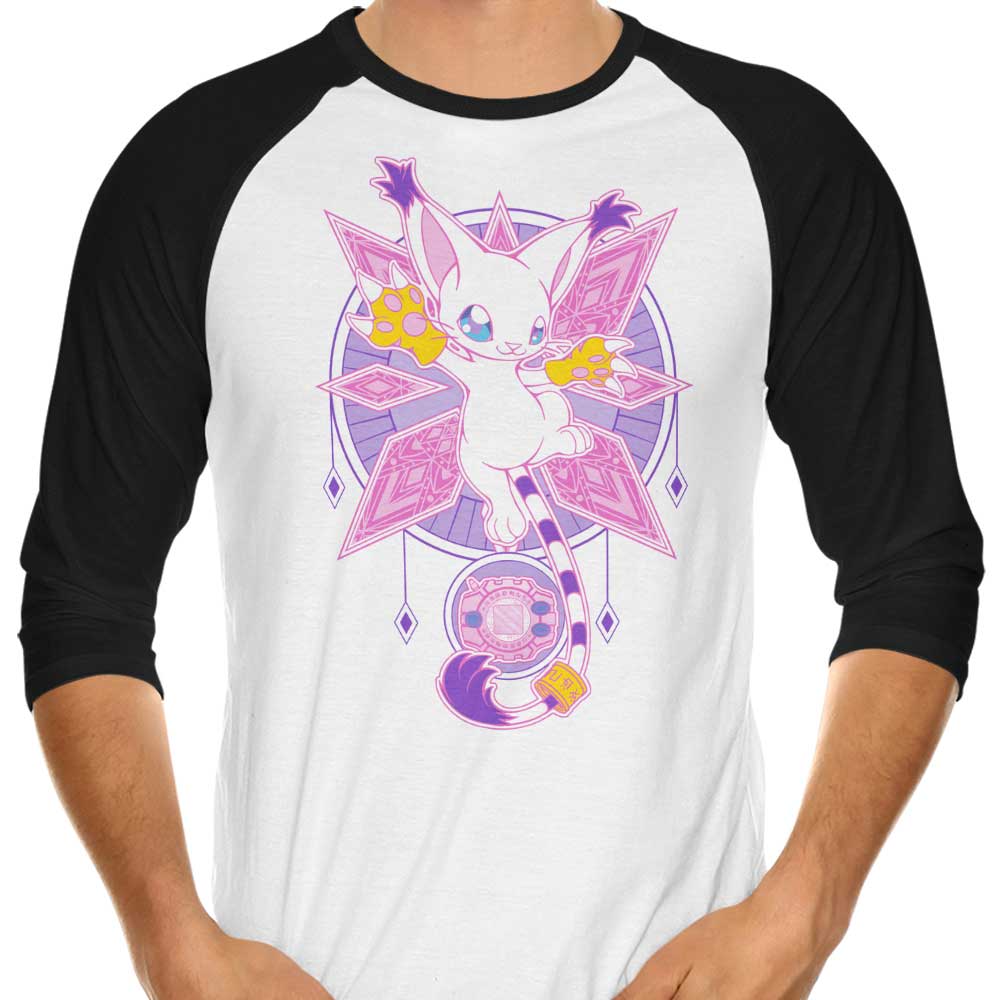 3/4 Sleeve Raglan T-Shirt - Crest of Light by Chocolate Raisin Fury