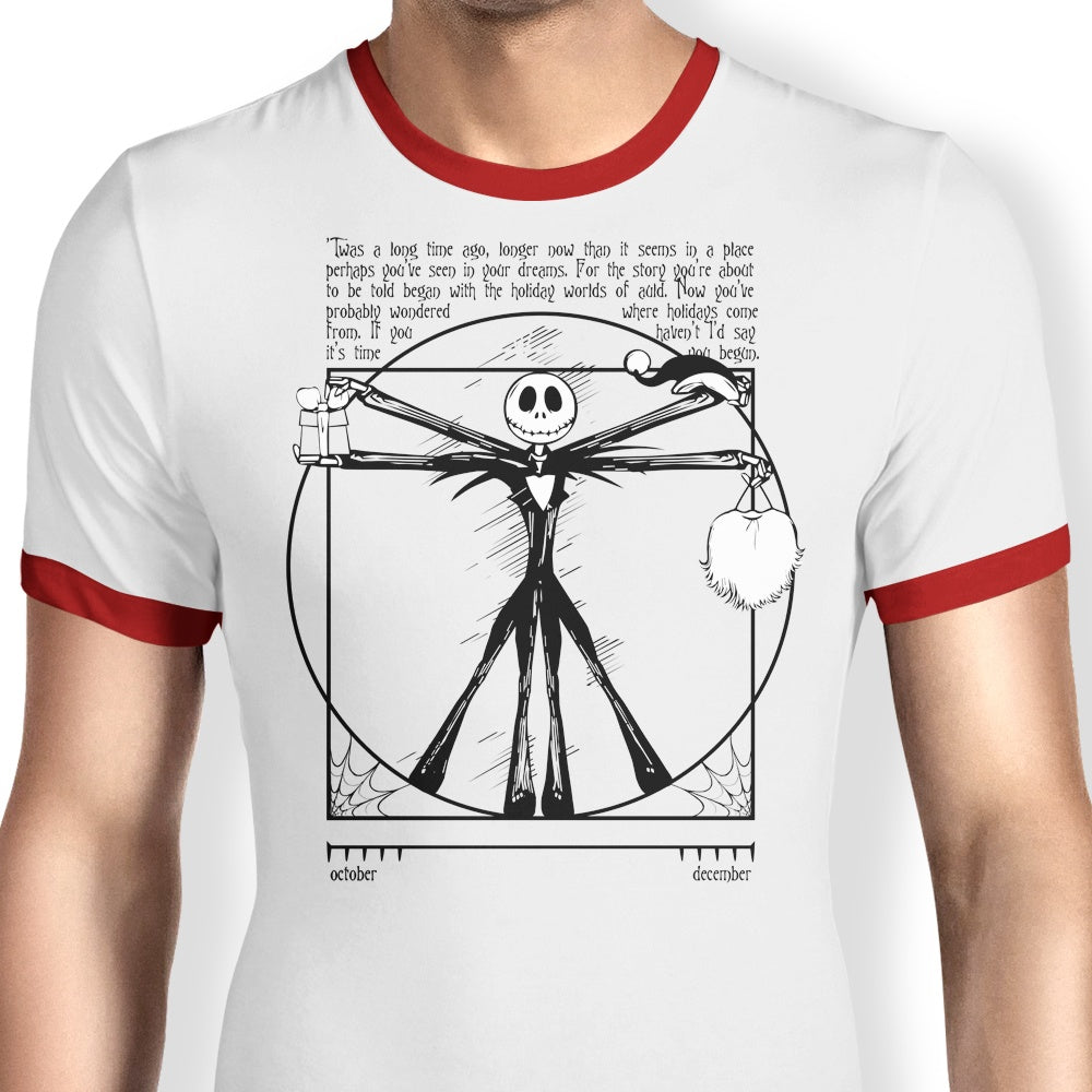 Men's Burtruvian Man Retro Ringer T-Shirt by Warbucks Design