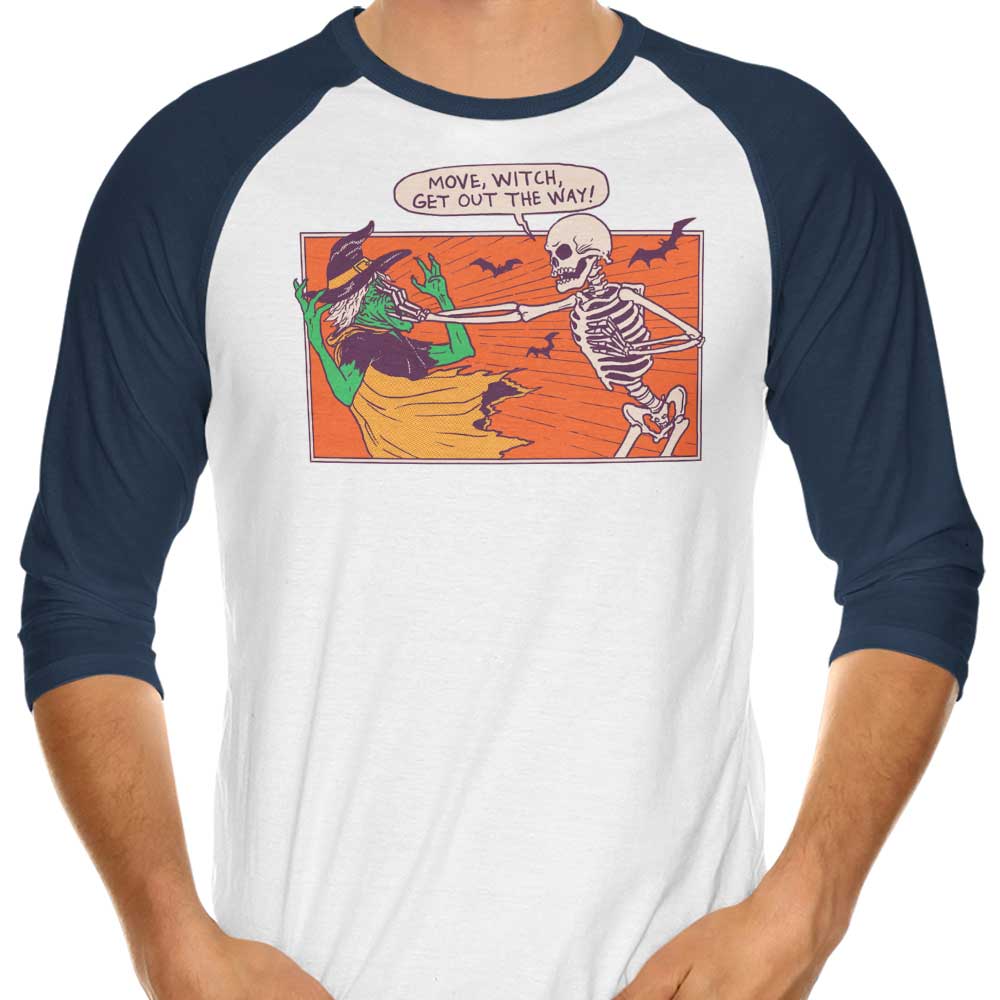Move Witch Stylish 3/4 Sleeve Raglan Casual T-Shirt for Everyday Wear